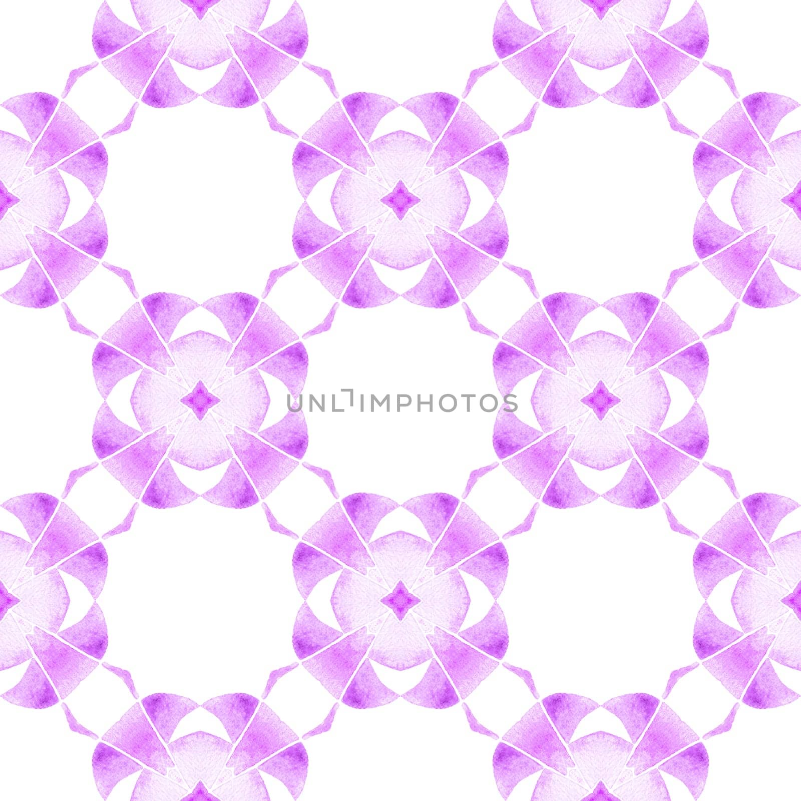 Medallion seamless pattern. Purple dazzling boho by beginagain