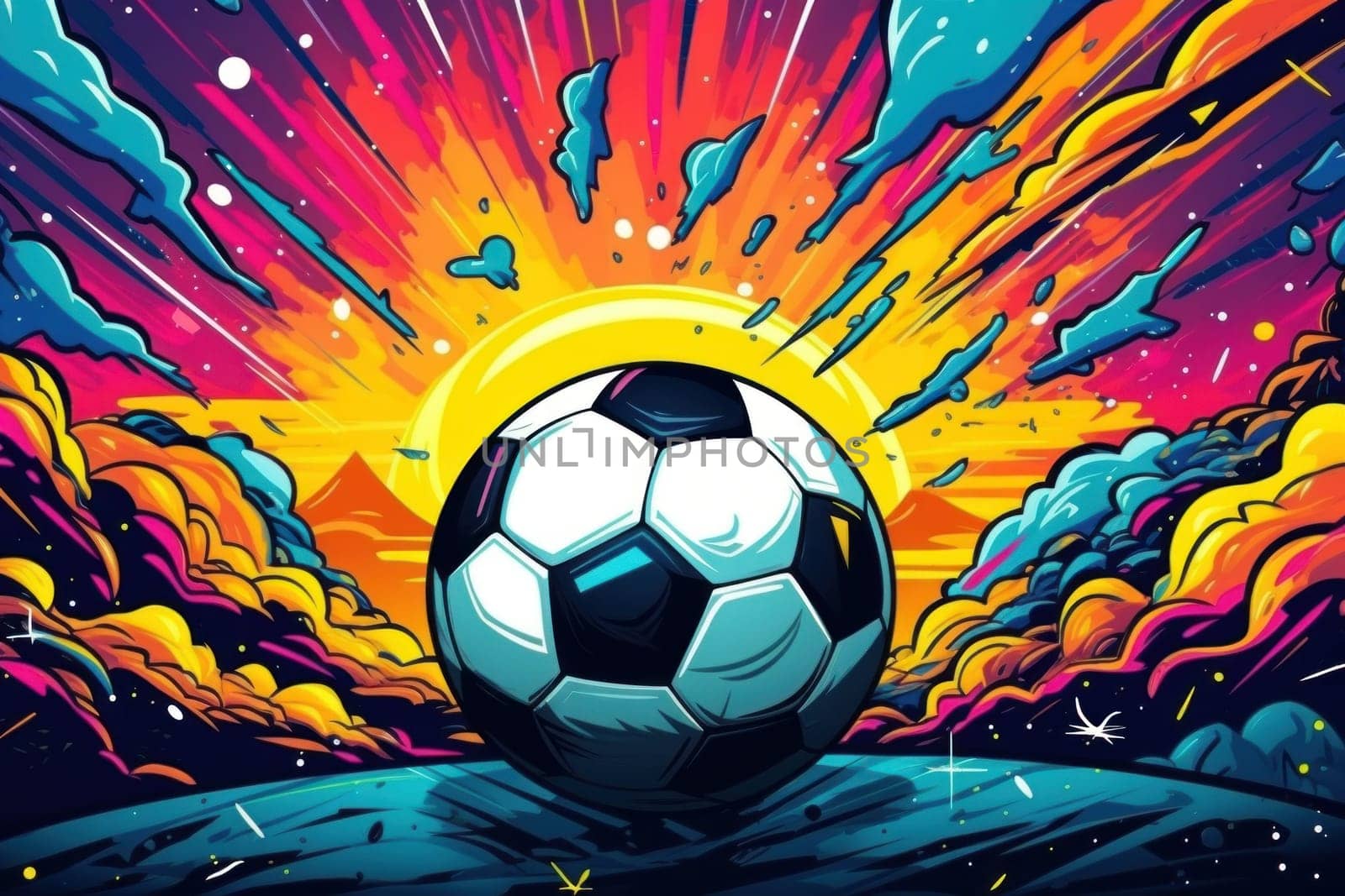 soccer stadium football doodle art illustration background.
