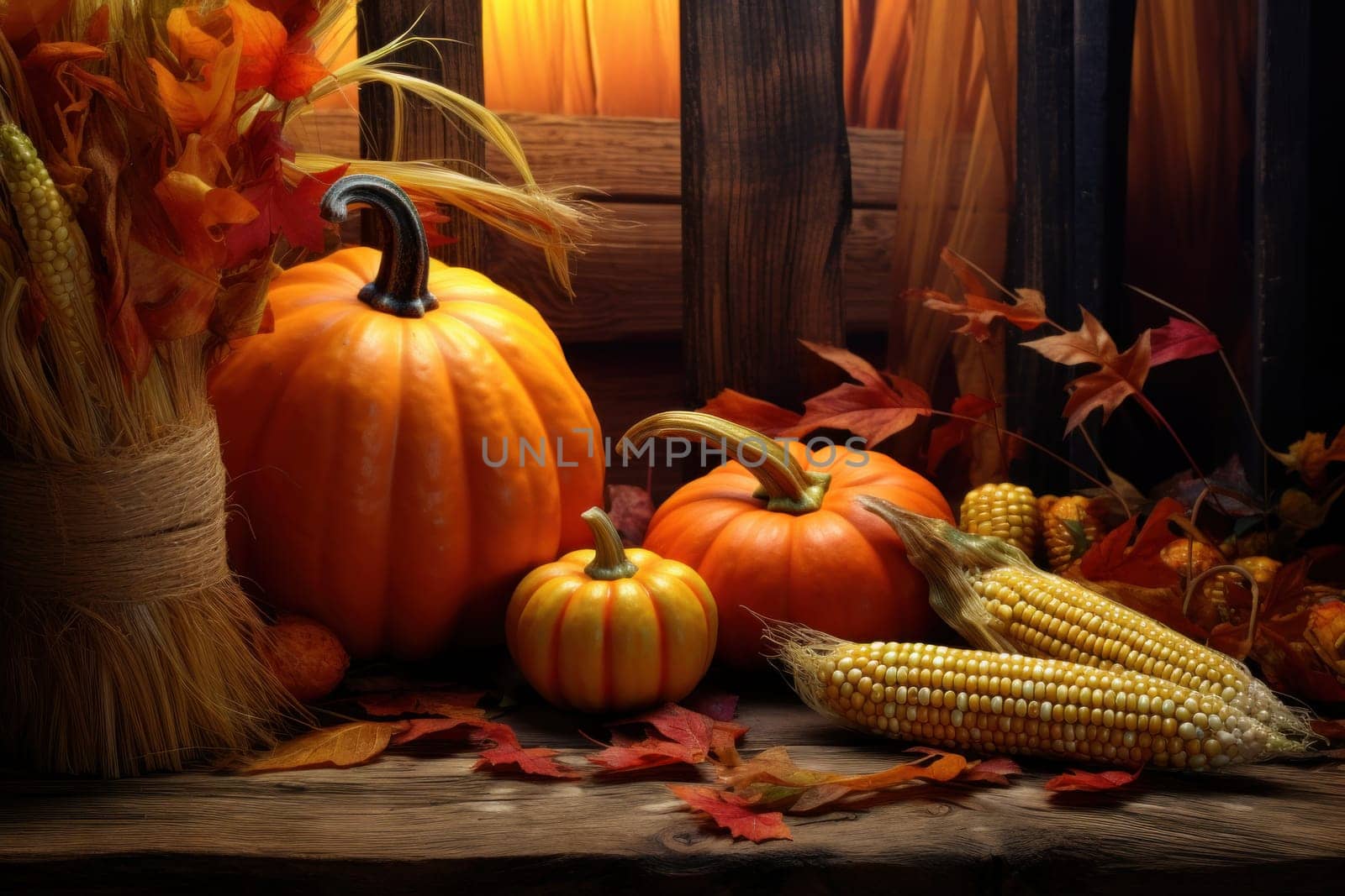 Happy Thanksgiving concept, Thanksgiving Dinner Table.