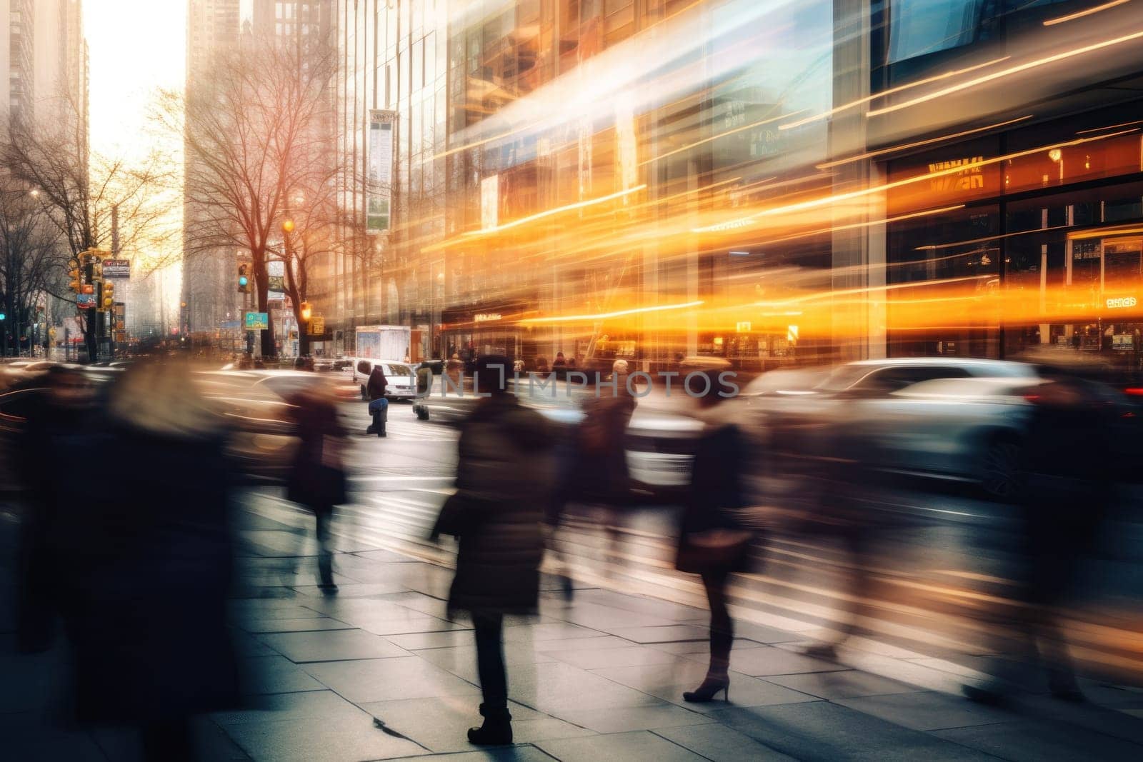 Photo of Motion blur of people commuting in busy street by nijieimu