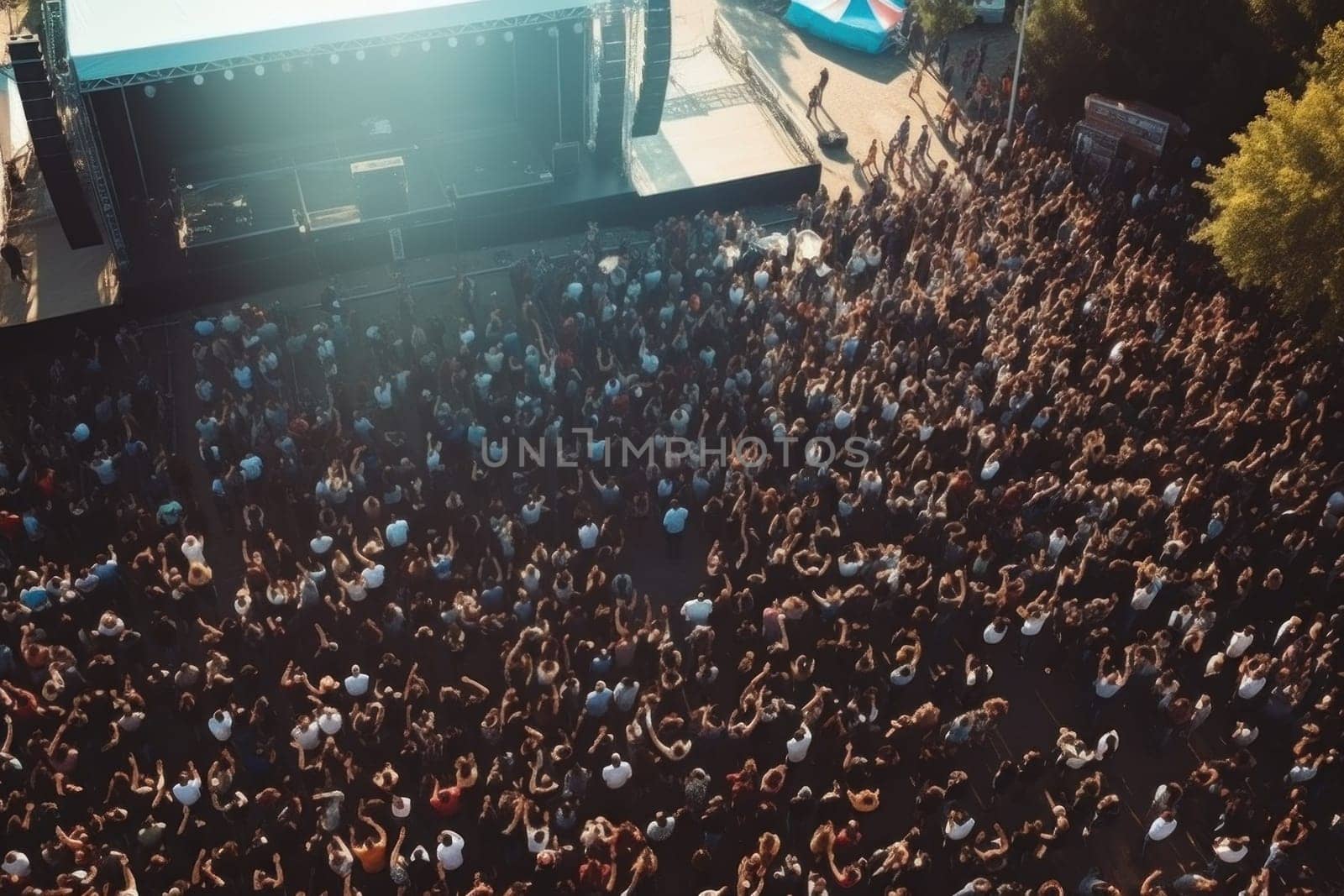 Photo of Crowd of people watching a music concert.