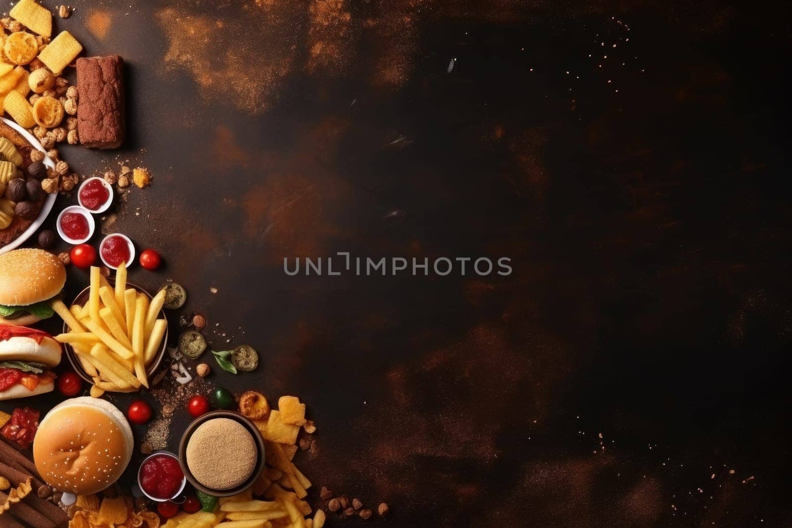 fast food design pattern or junk food design background.
