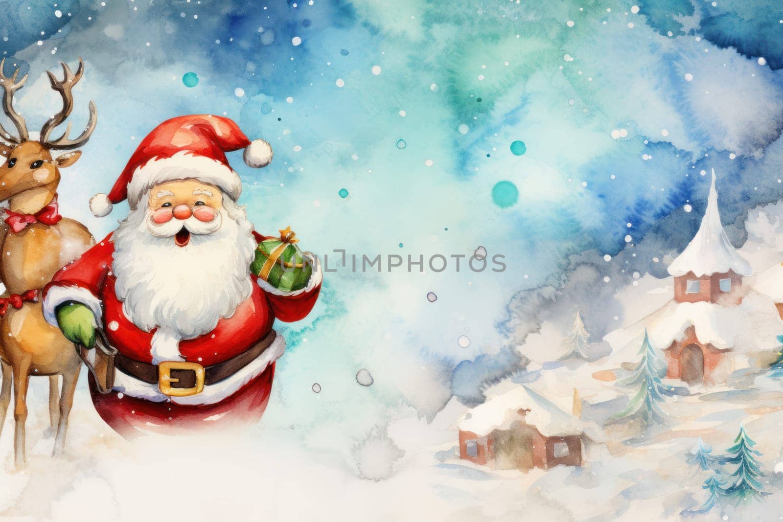 Merry Christmas artistic templates greeting card by nijieimu