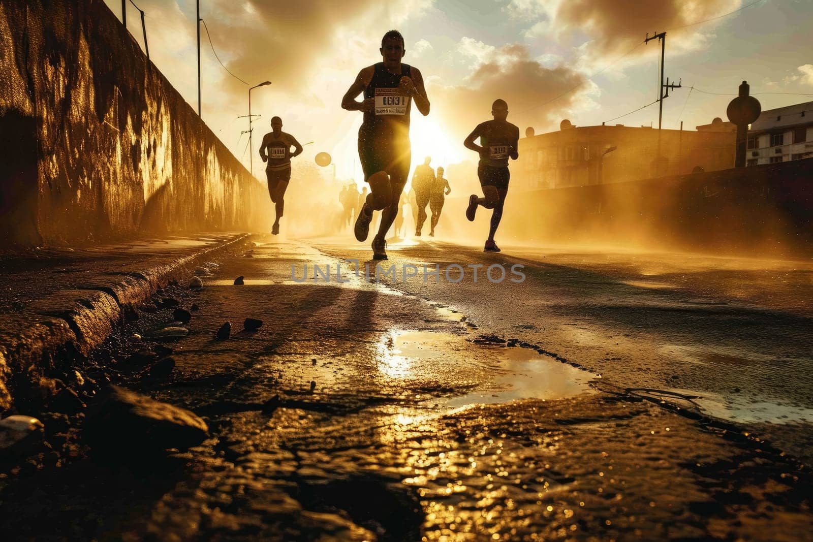 Running poster, Colorful Running marathon poster, sport and activity background.
