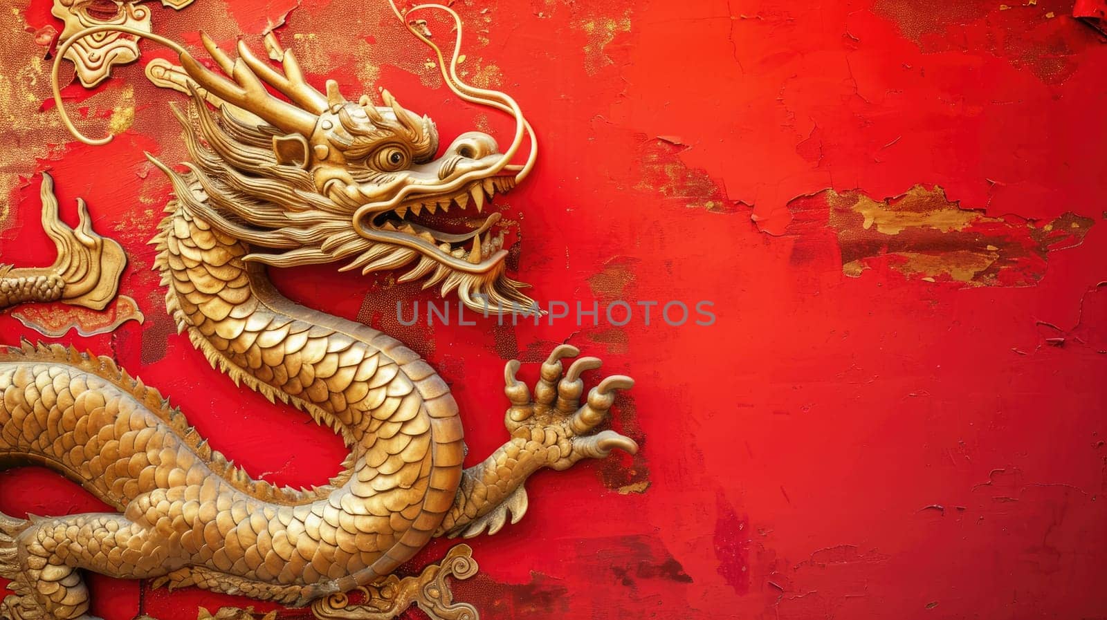 Happy Chinese new year, Dragon Zodiac, Chinese golden dragon, greeting cards and banners.