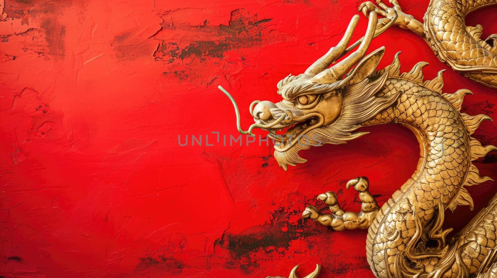 Happy Chinese new year, Dragon Zodiac, Chinese golden dragon, greeting cards and banners.