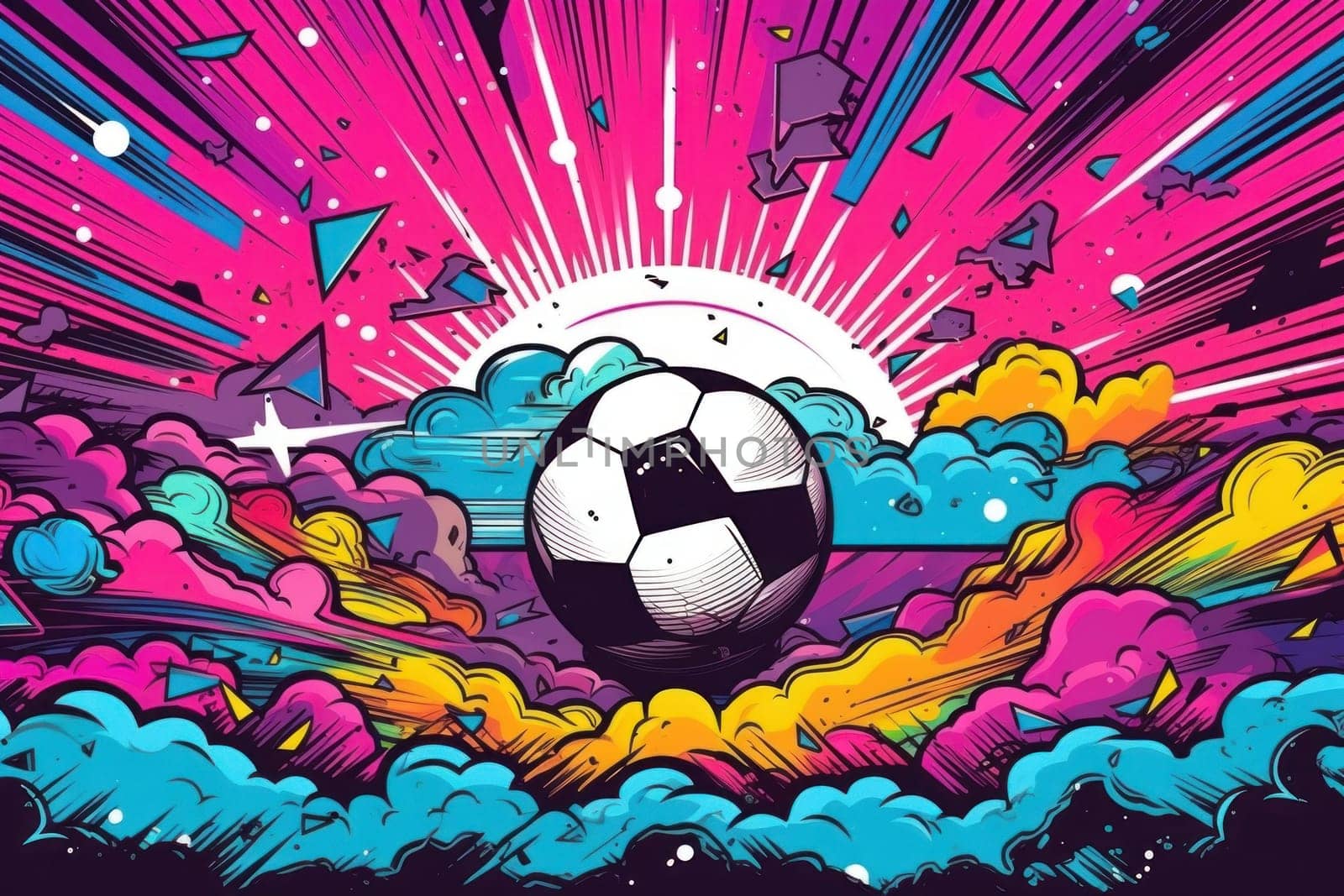 soccer stadium football doodle art illustration background.