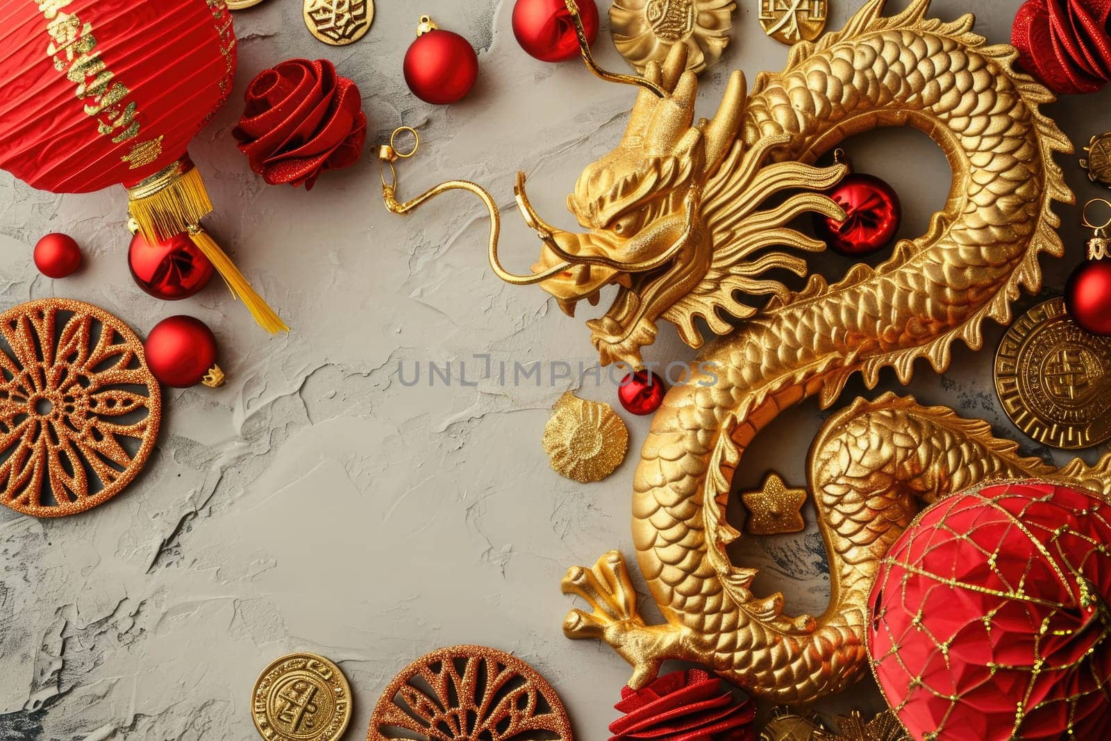 Happy Chinese new year, Dragon Zodiac, Chinese golden dragon, greeting cards and banners.