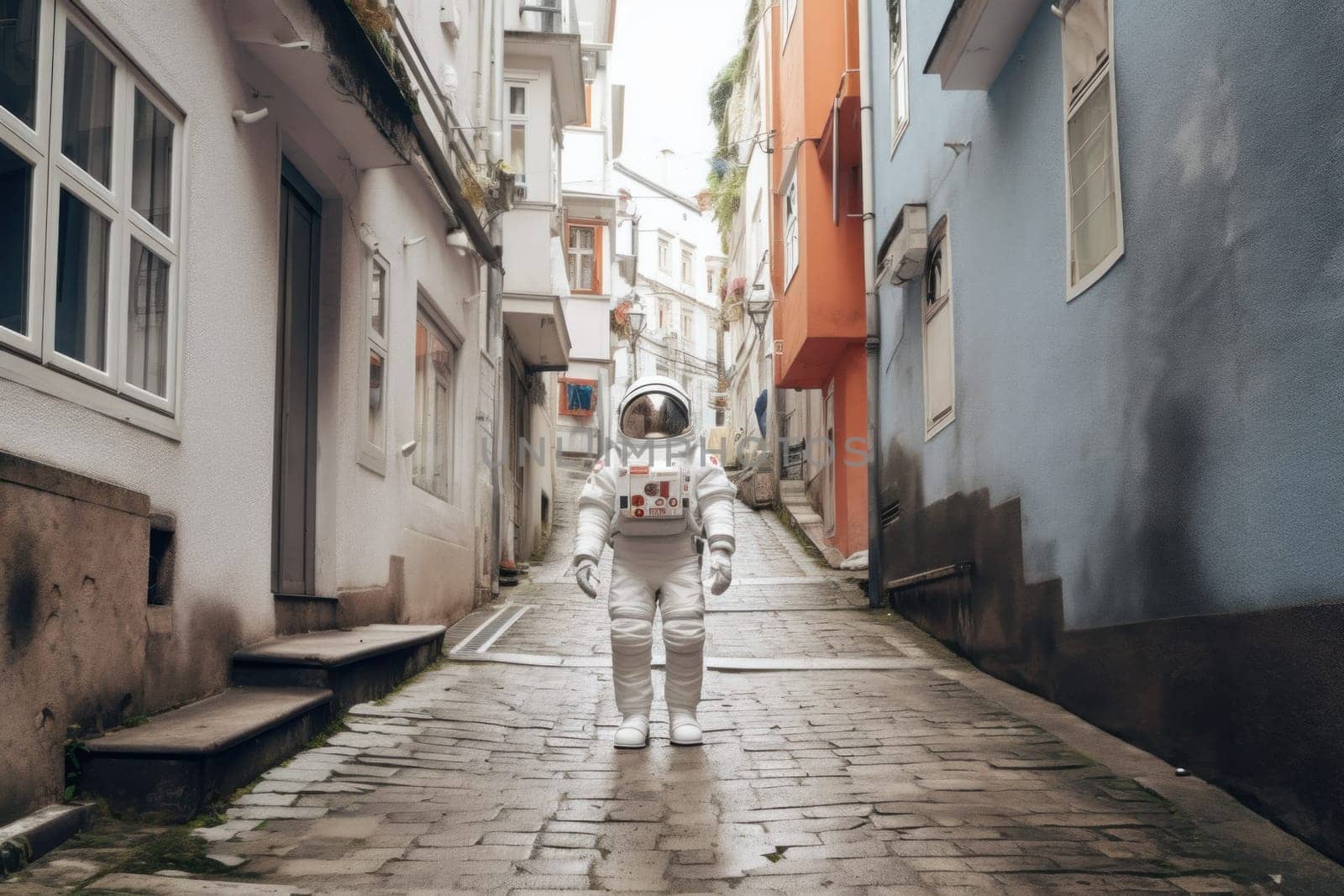 Photo of Astronaut in the urban environment.