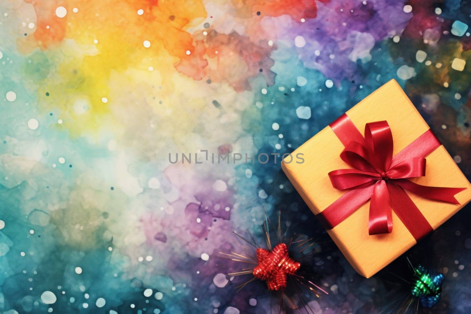 Top view Merry Christmas and Happy Holidays greeting card, frame, banner.
