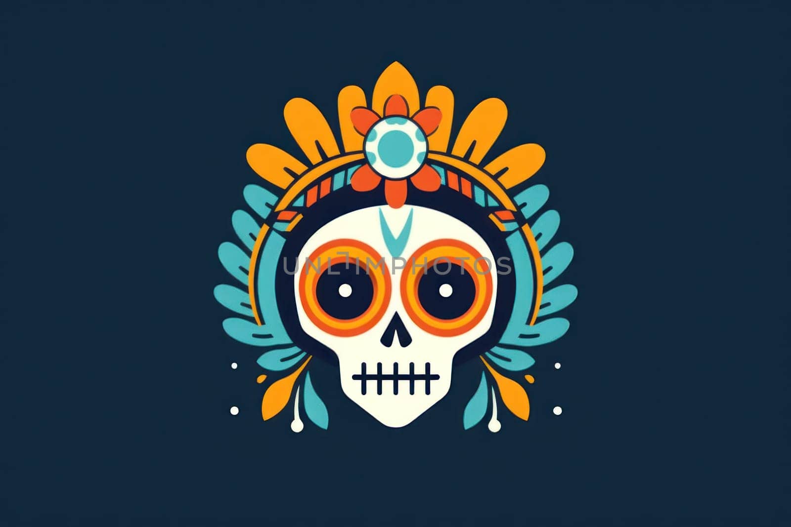 day of the dead flat logo.
