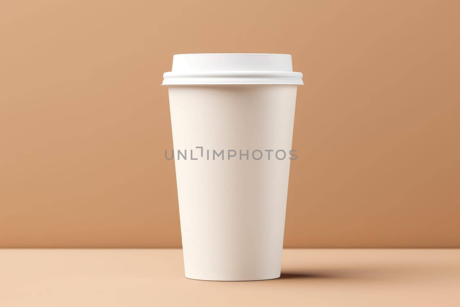 Paper coffee cup mock-up Generative AI.