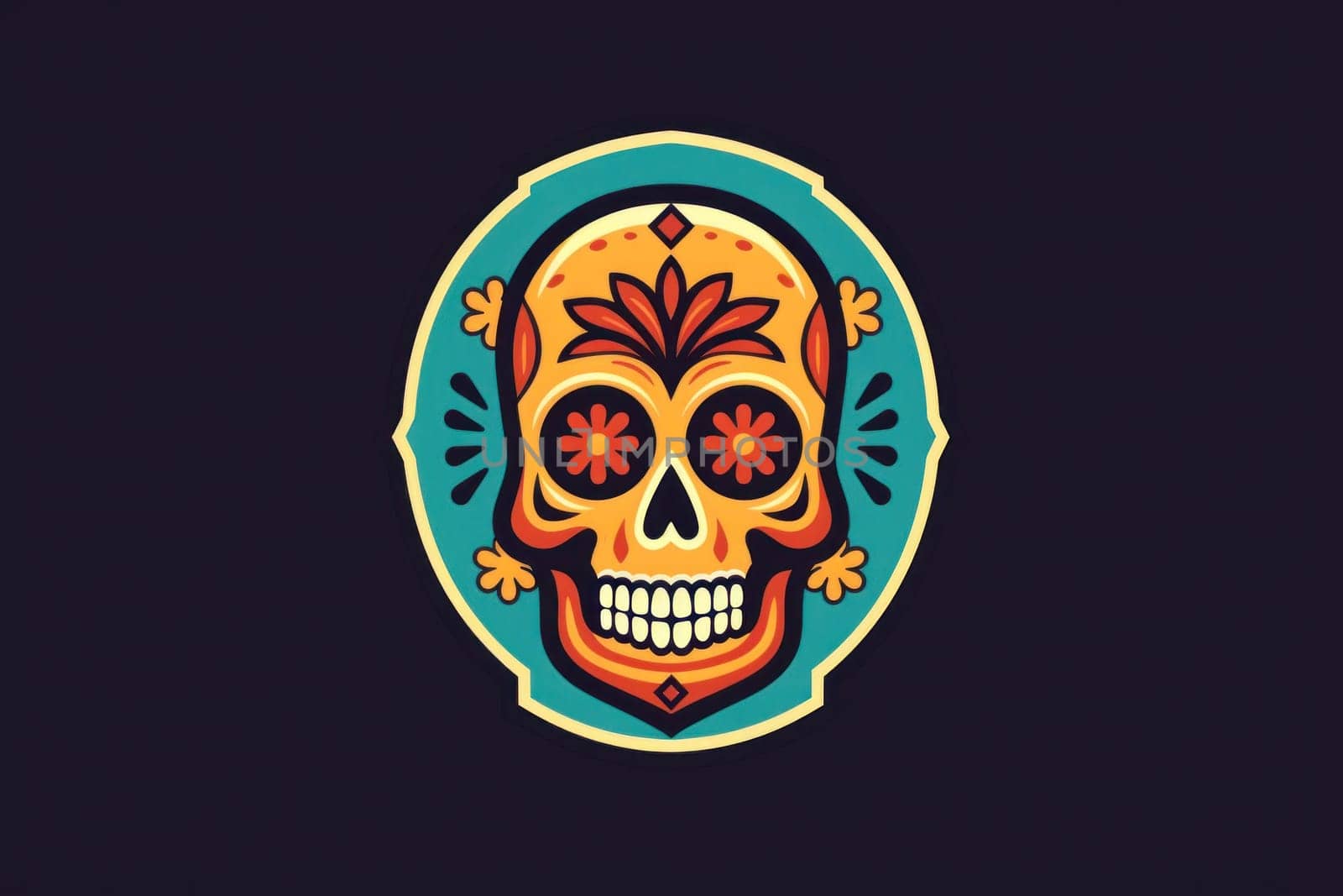 day of the dead flat logo.