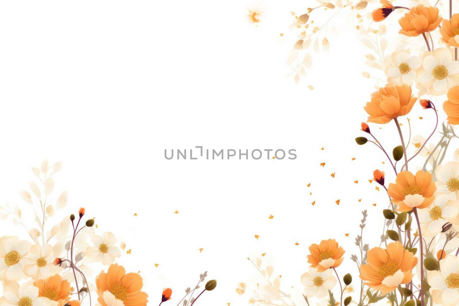 flower flora blossom background, Generative AI.
