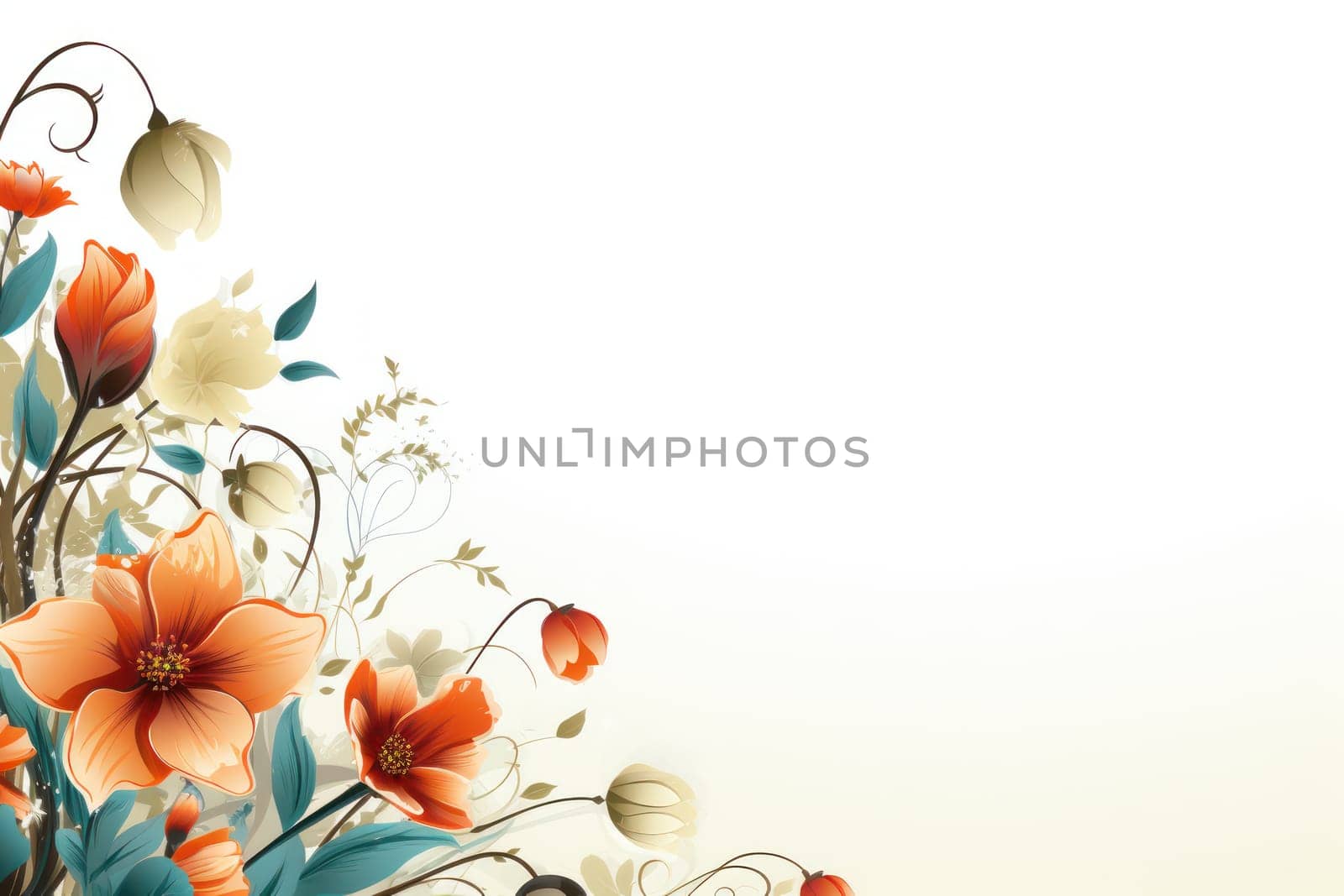 flower flora blossom background, Generative AI.