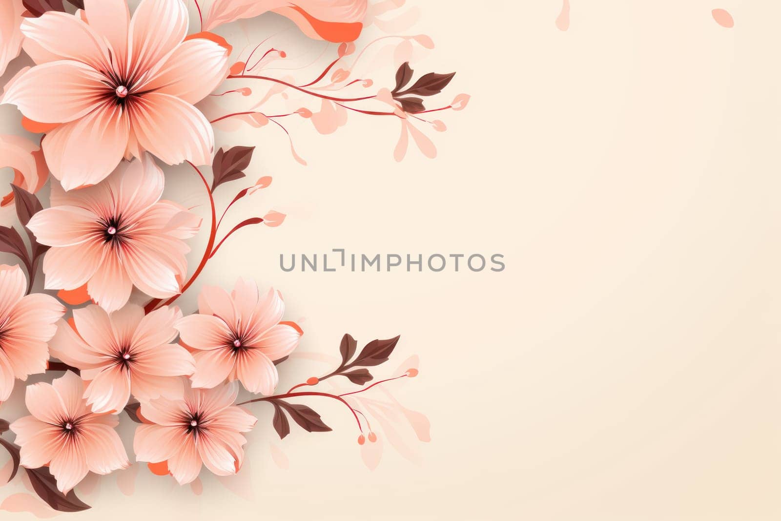 flower flora blossom background, Generative AI.