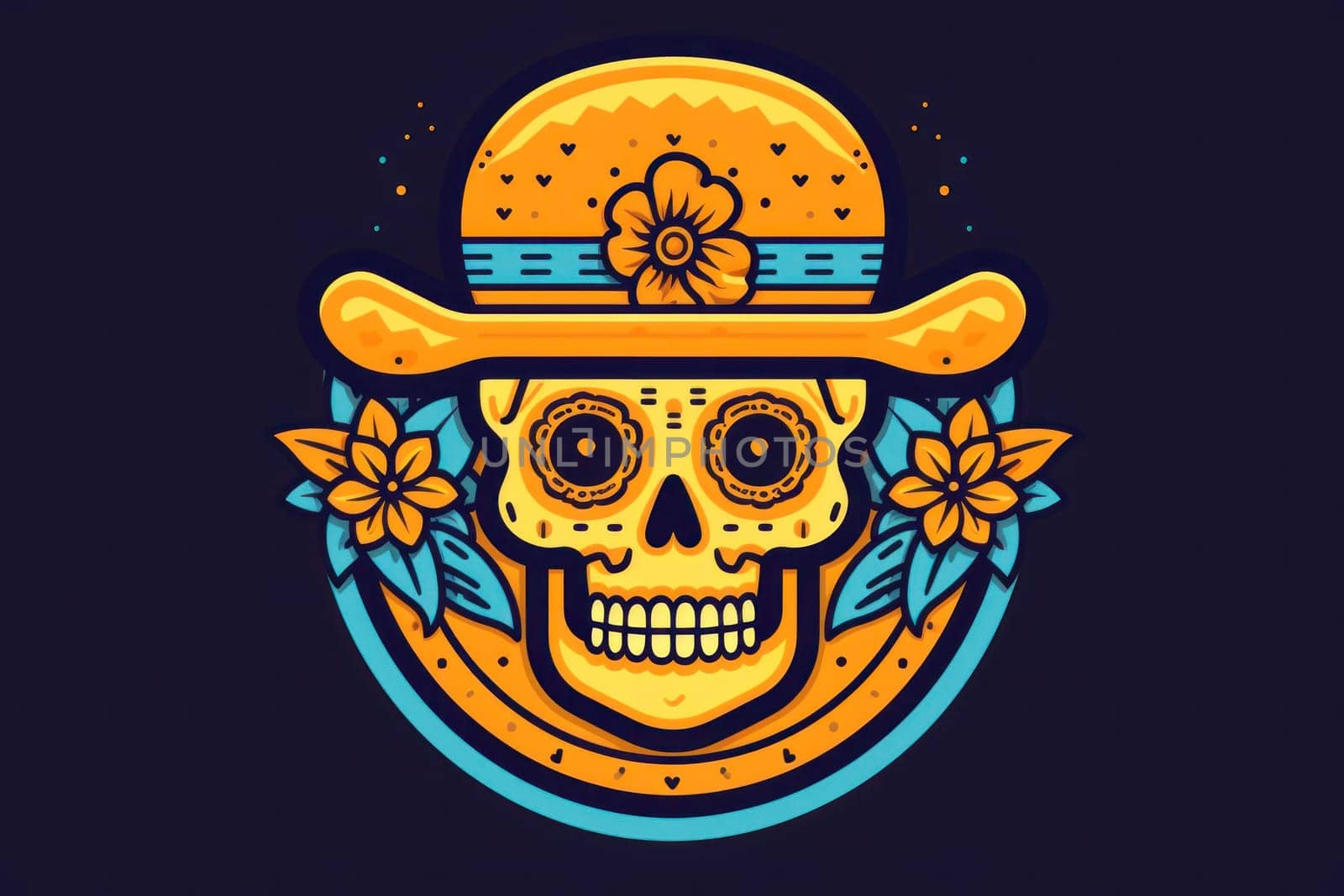 day of the dead flat logo.