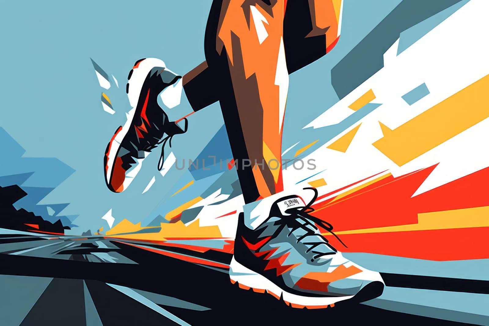 marathon poster design abstract background.
