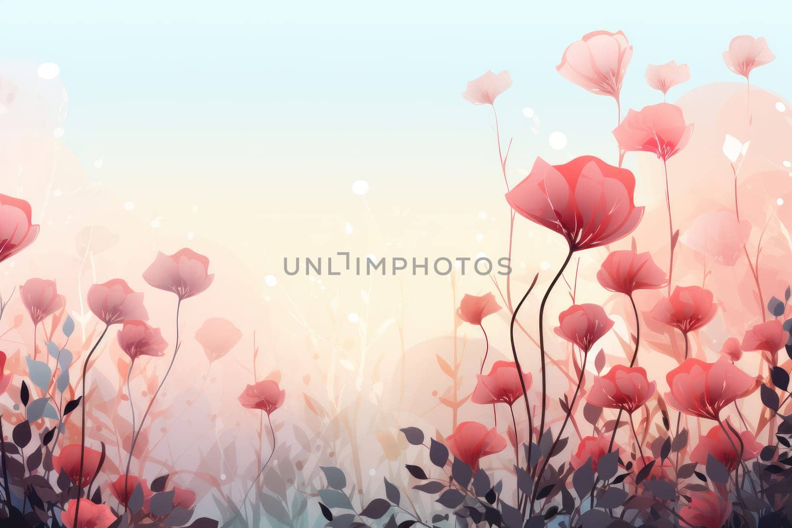 flower flora blossom background, Generative AI.