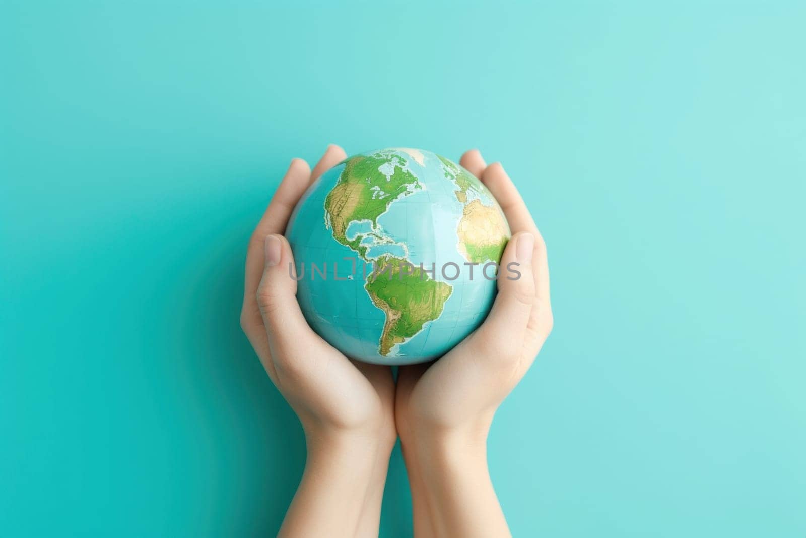 Only One Earth- World Environment day concept 3d design background.