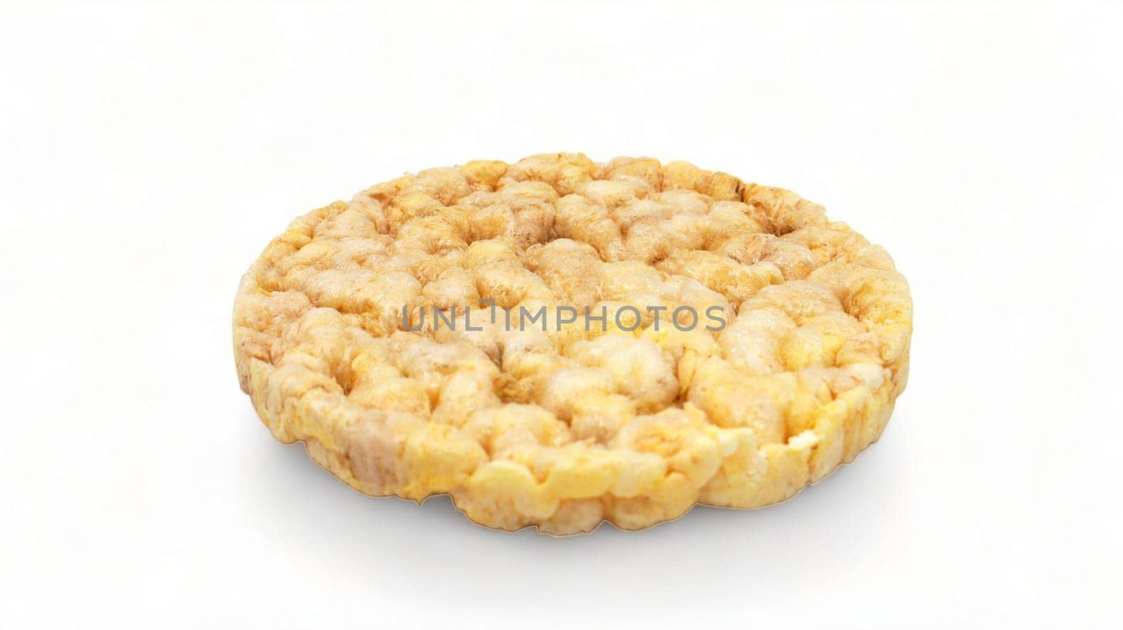 Round puffed rice cakes on a white background. Bread, bread crusts. Diet food concept. Healthy food. Rice bread