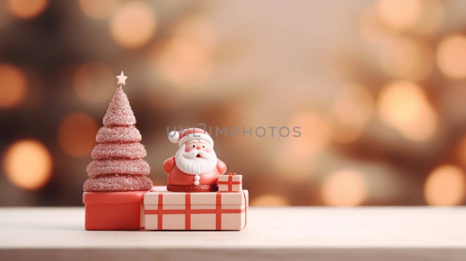 Christmas festival with copy space, Santa Claus, Generative AI.