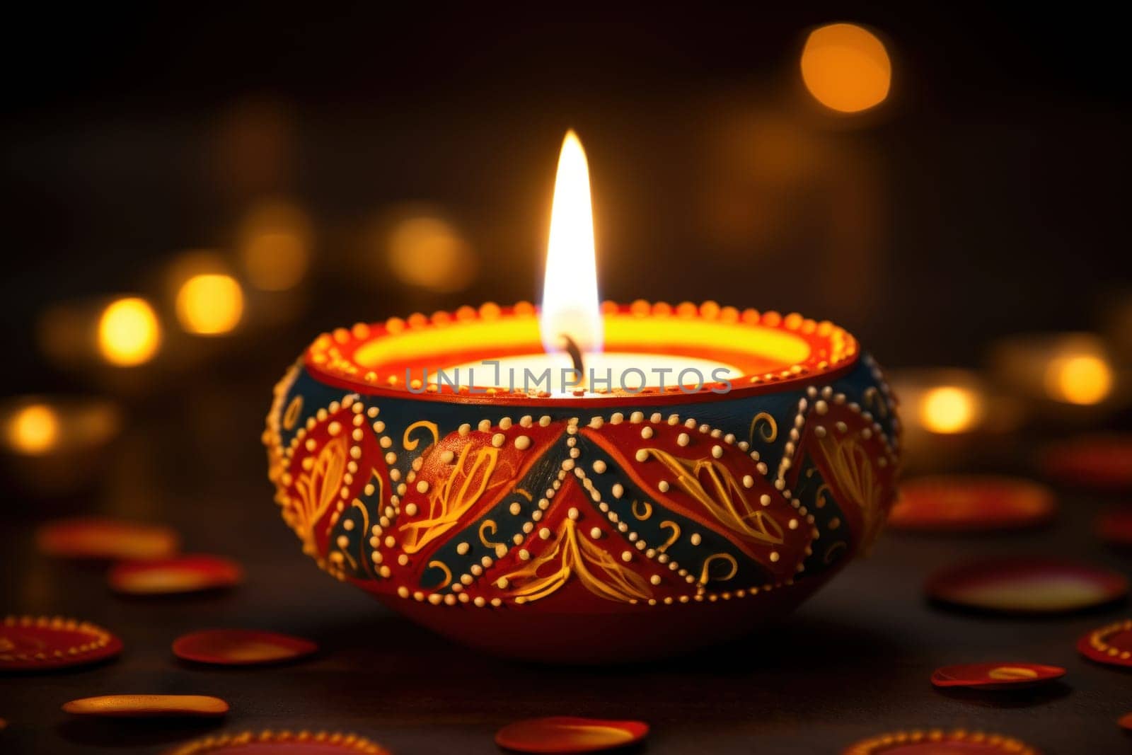 Happy Diwali Celebration concept background.