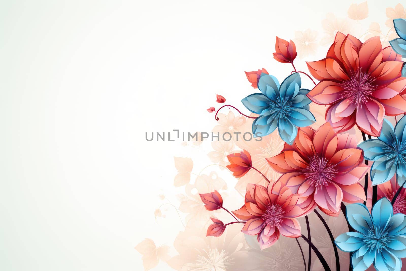 flower flora blossom background, Generative AI.