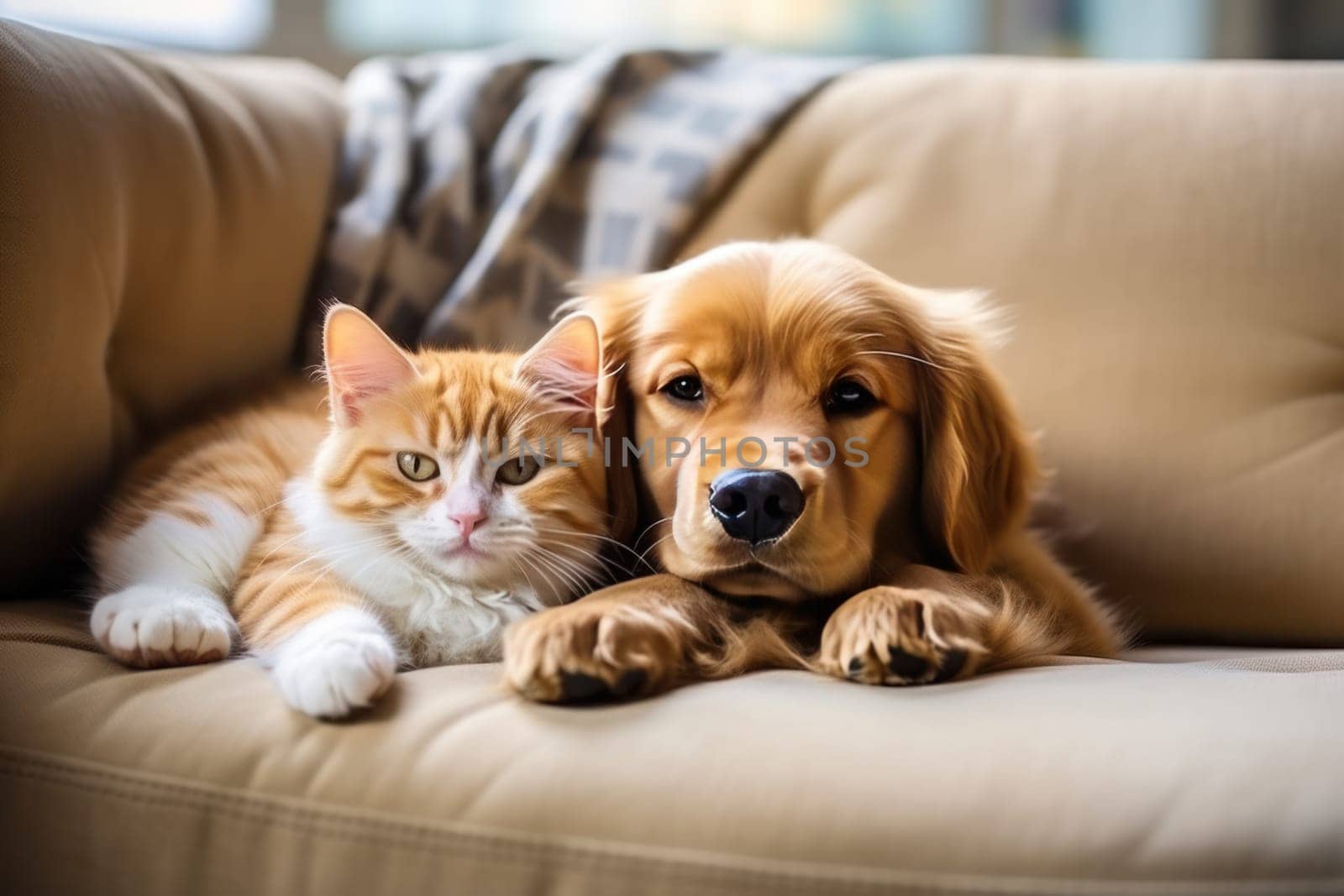 Puppy and kitten Generative AI.