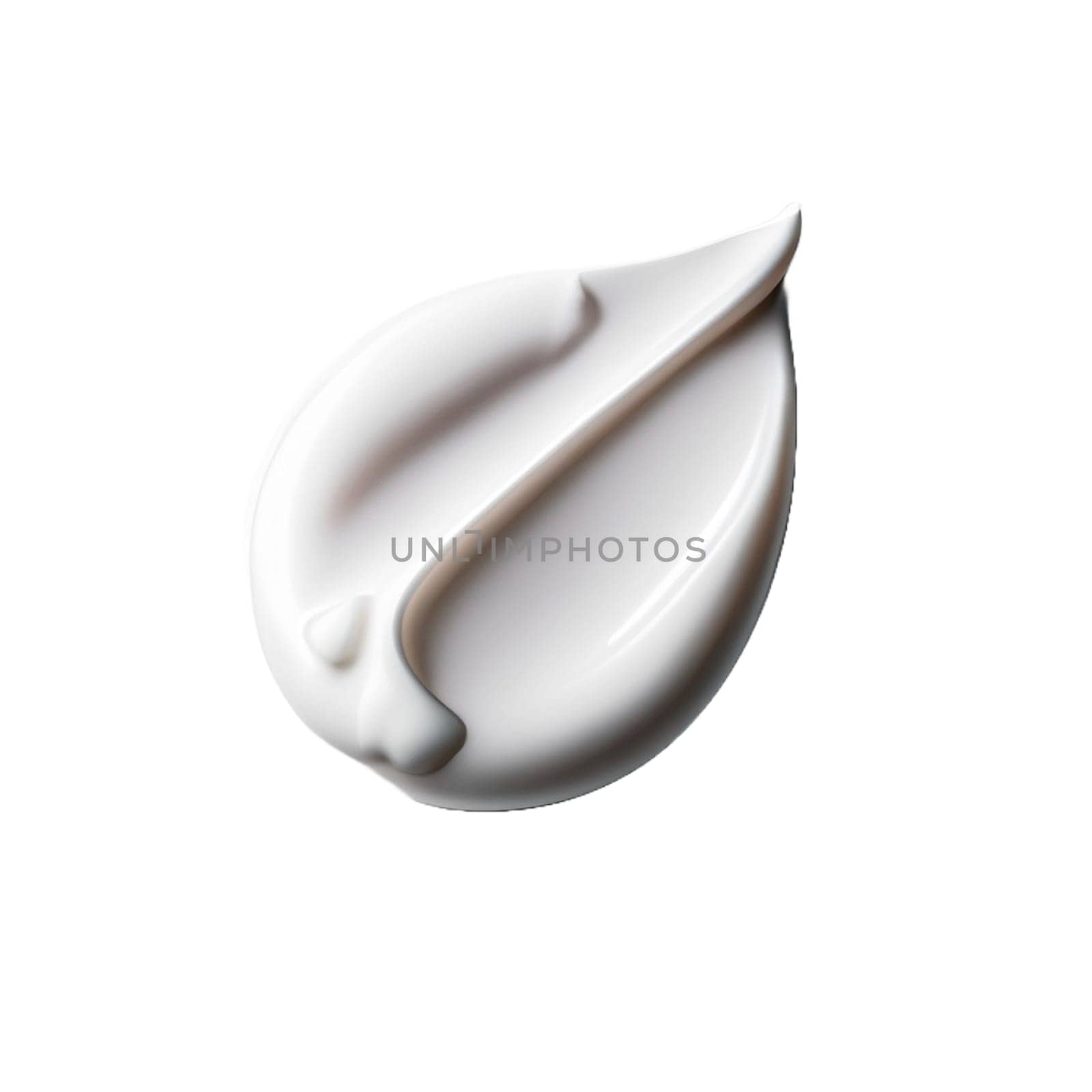 Cosmetic white cream balm texture smudge isolated. White cosmetic face cream texture. png image. Lotion smear isolated on white background. Beauty skincare product swatch. BB cream smudge by Costin