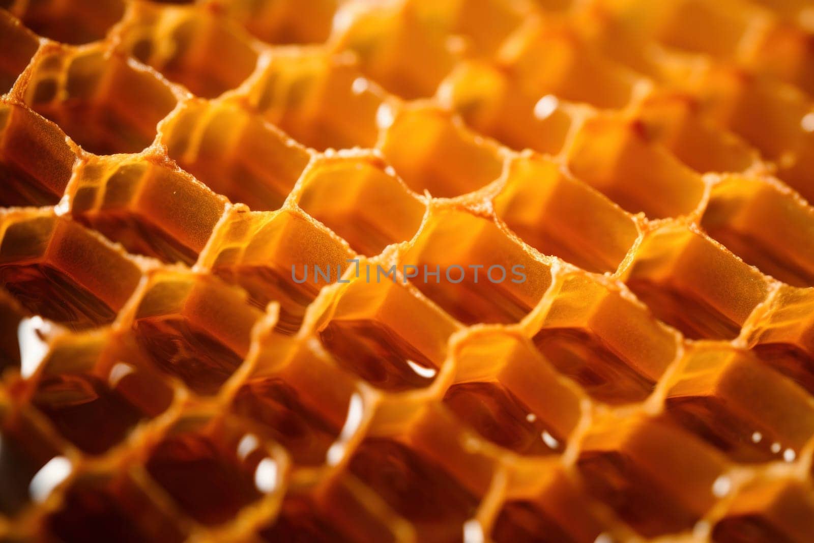 Honey, Close up product of honey and bee.