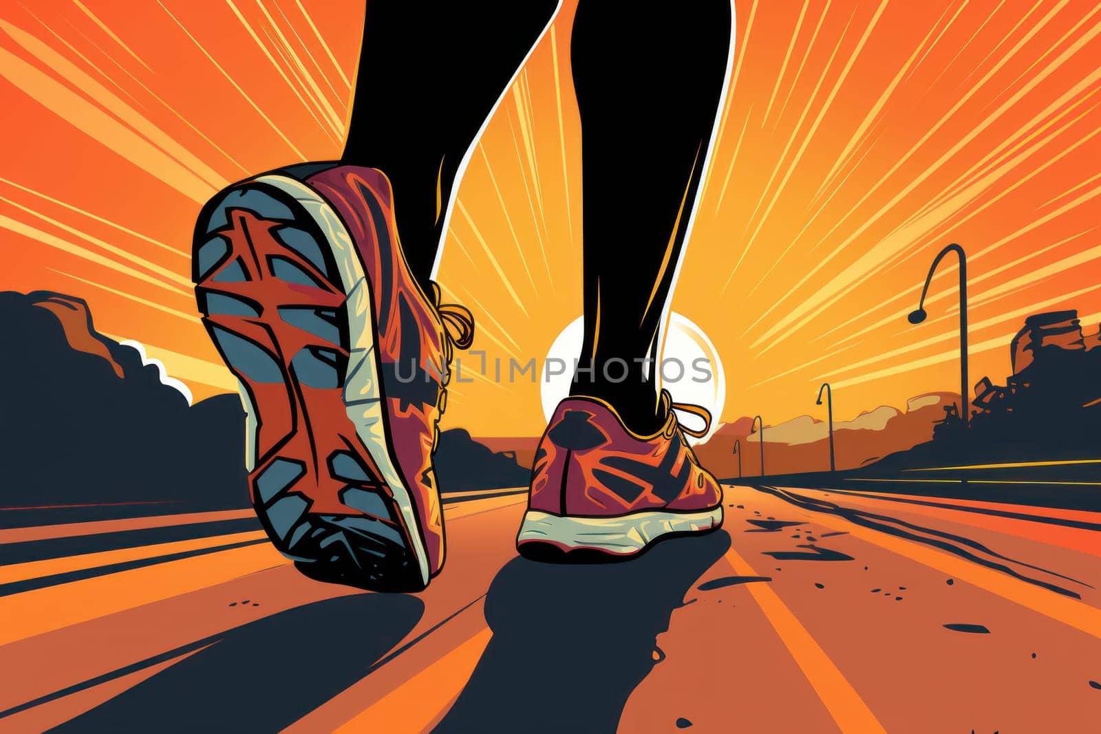 marathon poster design abstract background.