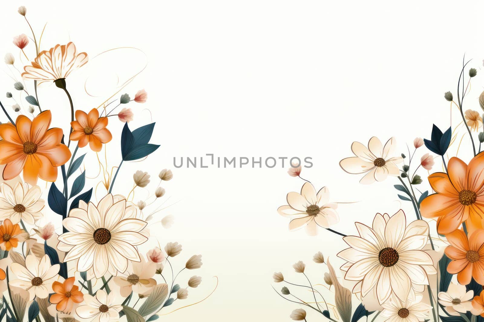 flower flora blossom background, Generative AI.