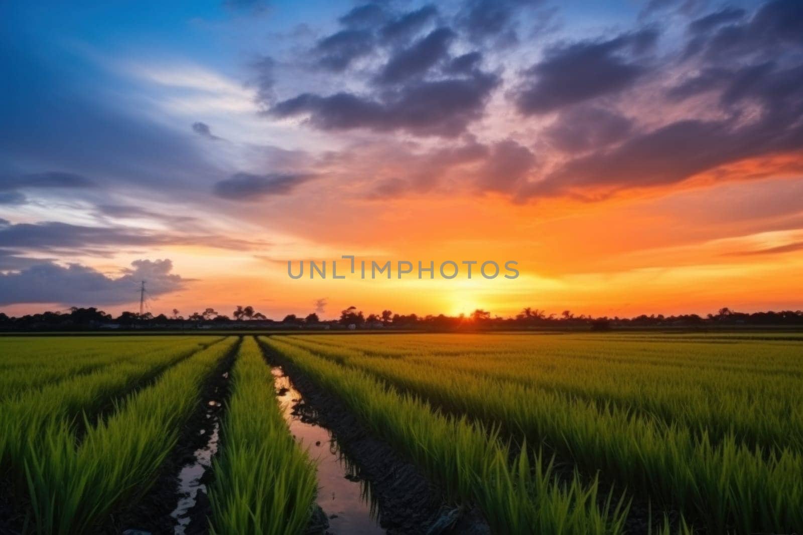 Beautiful Rice field landscape terraced.