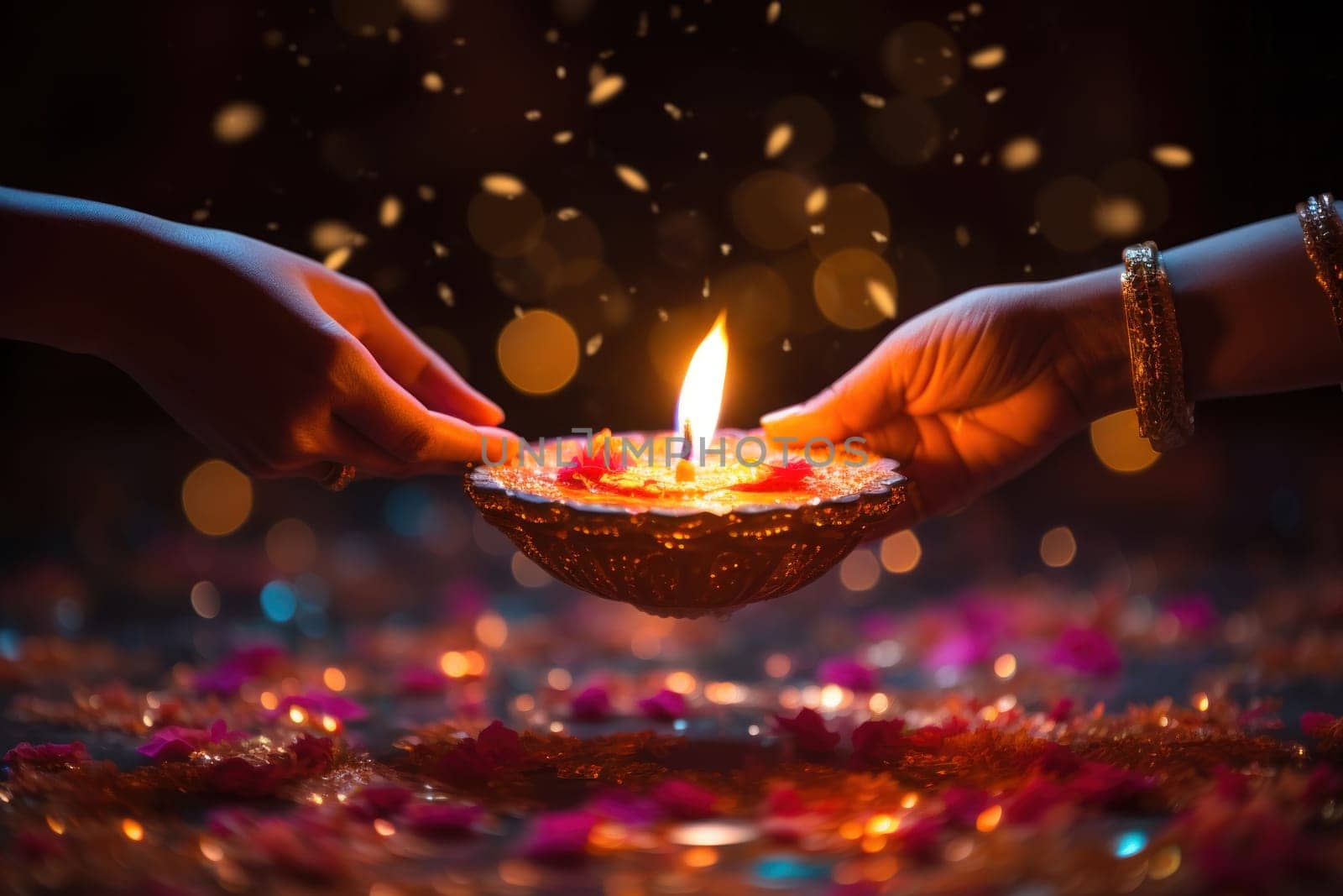 Happy Diwali Celebration concept background.