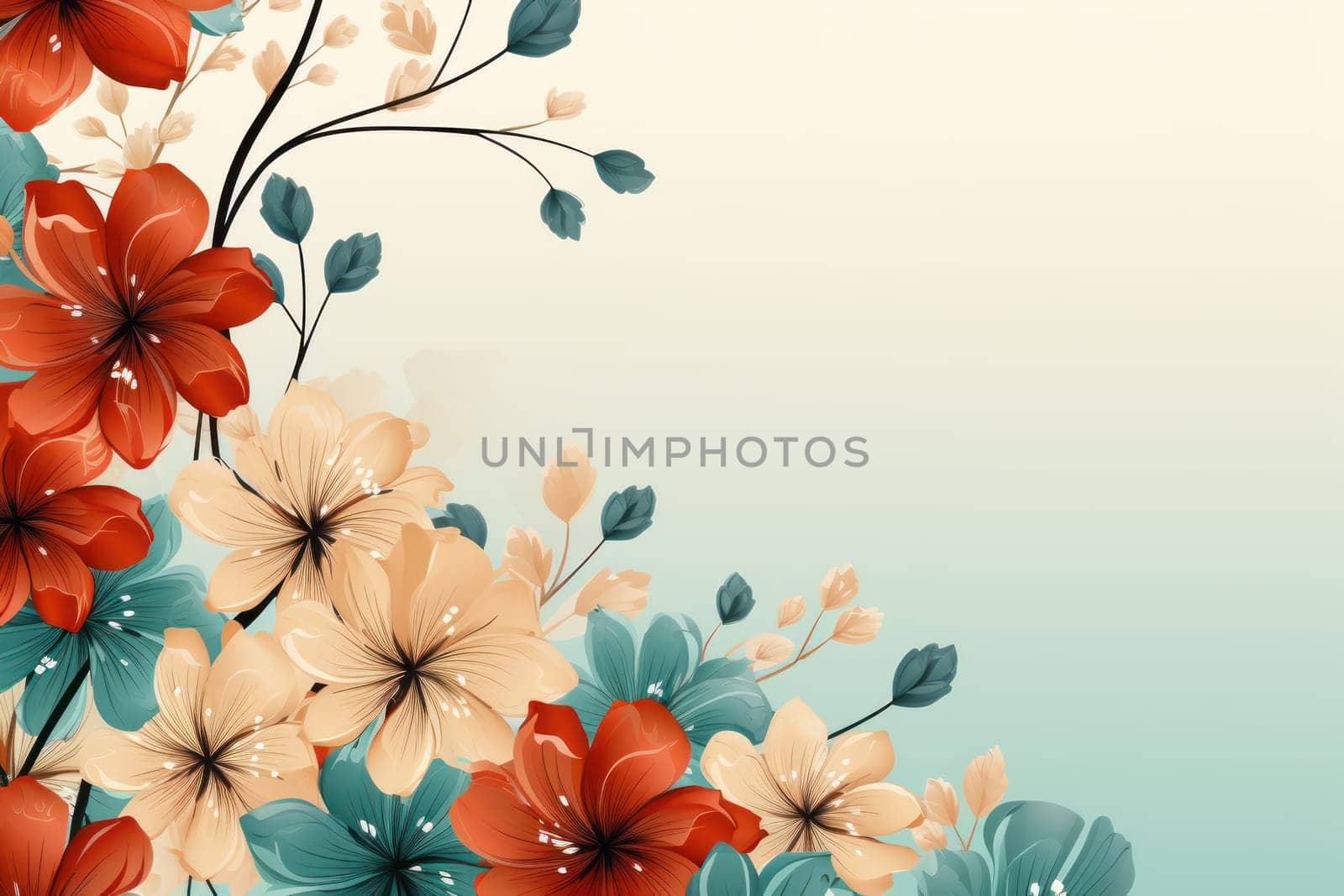 flower flora blossom background, Generative AI.