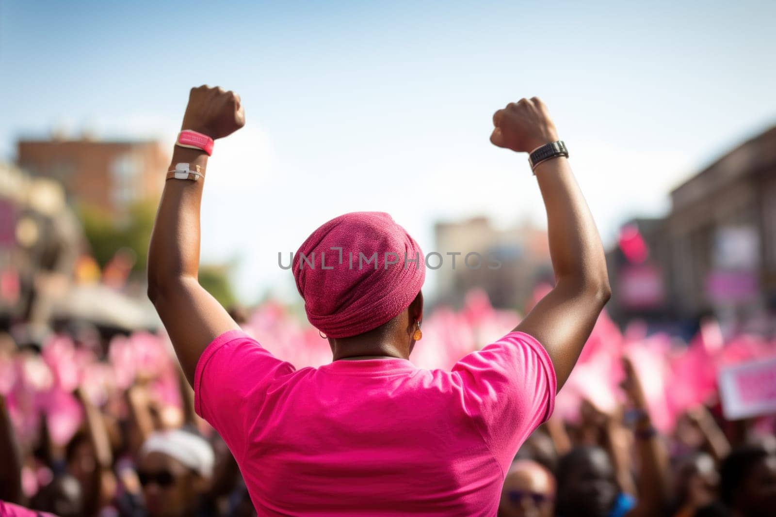 breast cancer fighter concept background.