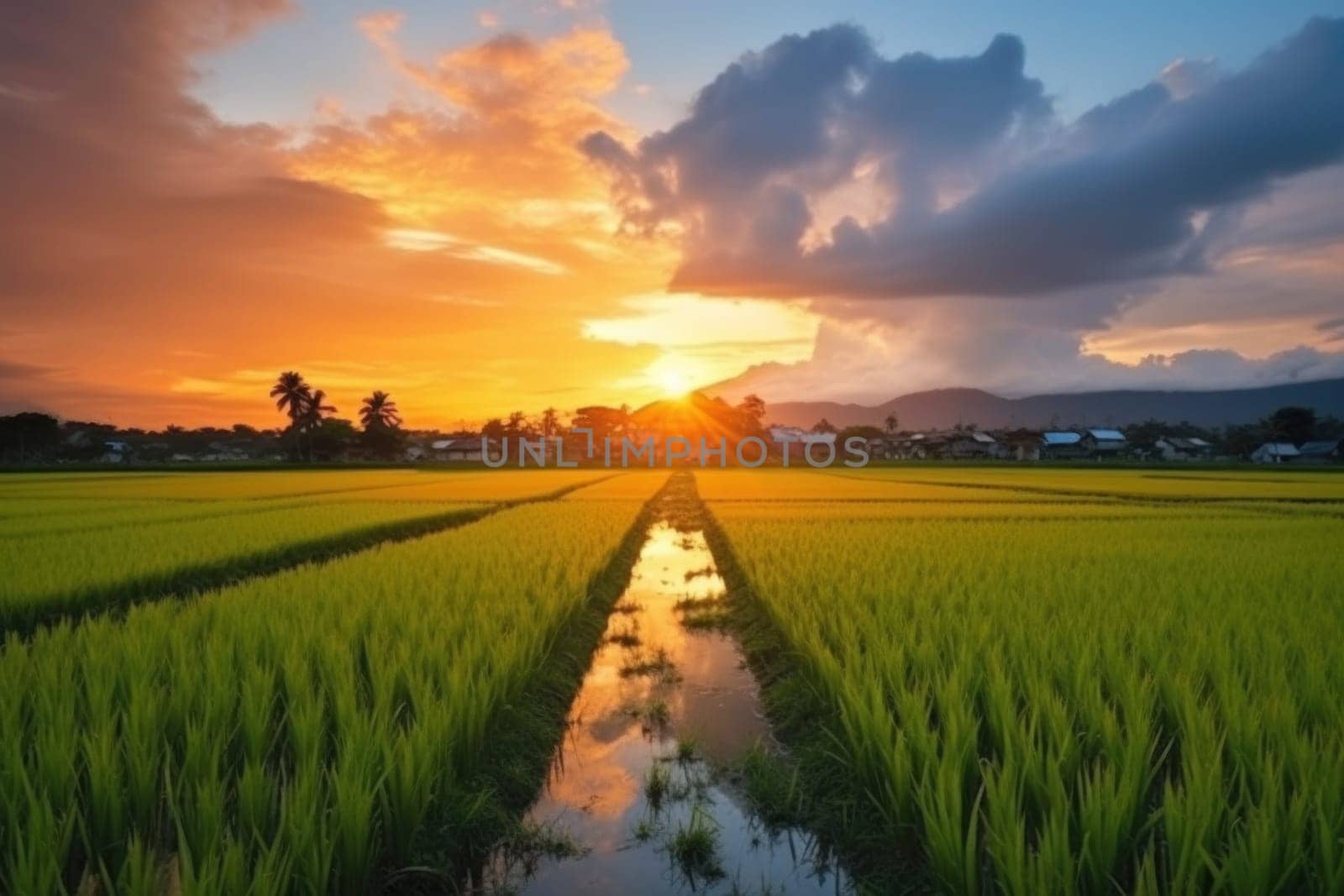 Beautiful Rice field landscape terraced by nijieimu