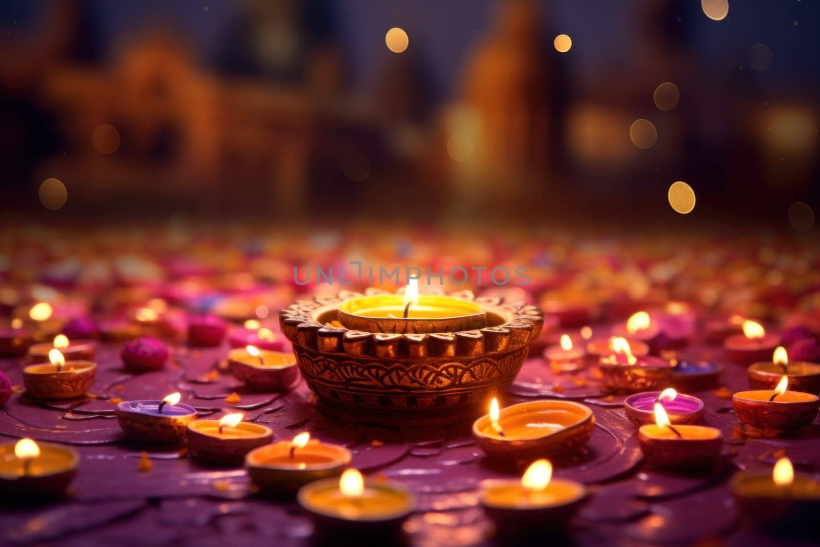 Happy Diwali Celebration concept background.