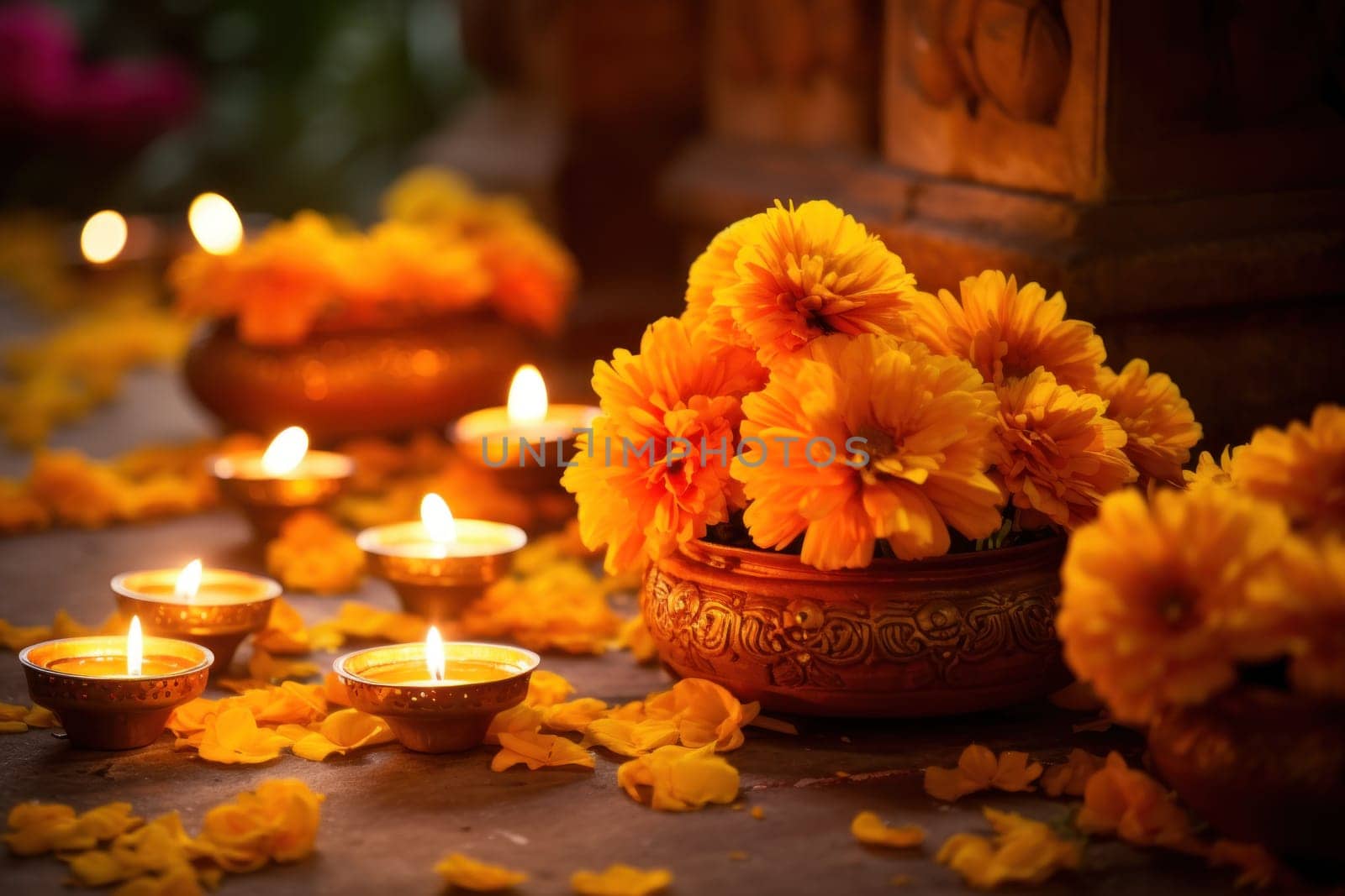 Happy Diwali Celebration concept background.
