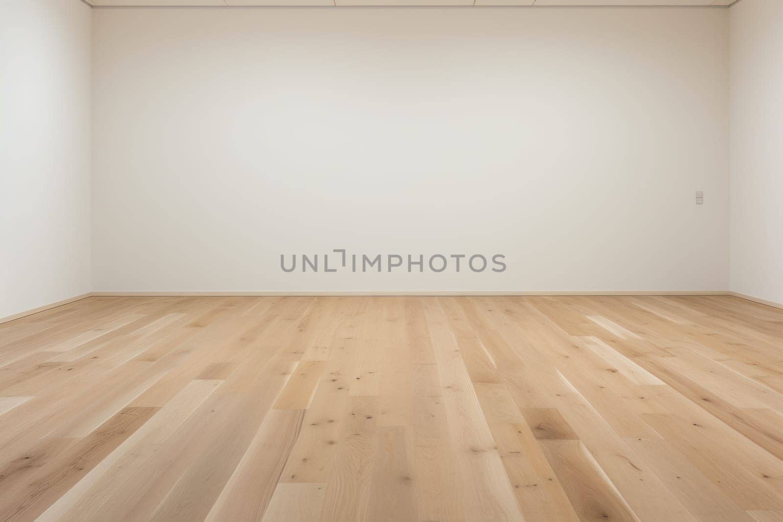 Muji style, Empty wooden room, Cleaning japandi room interior.