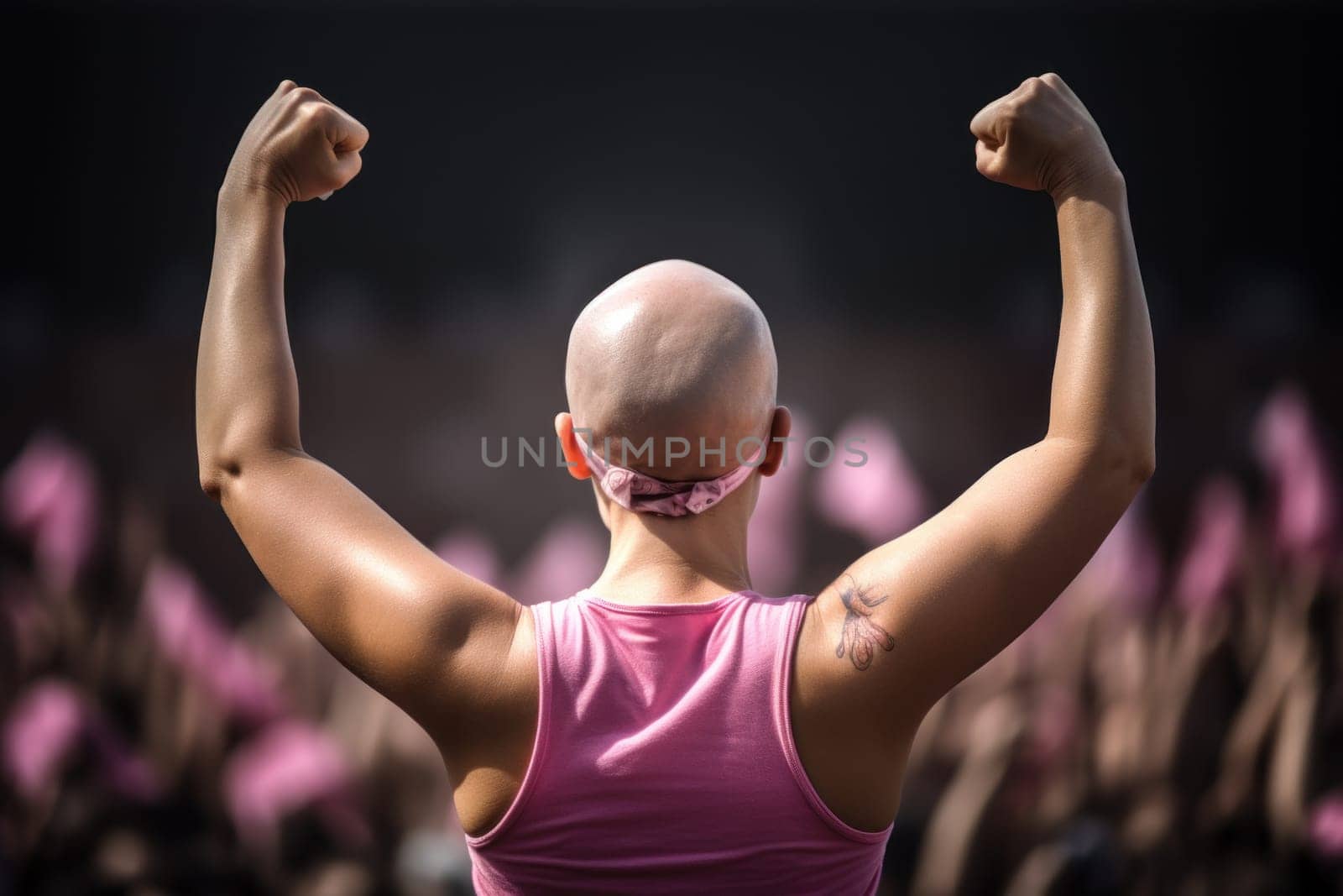 breast cancer fighter concept background.