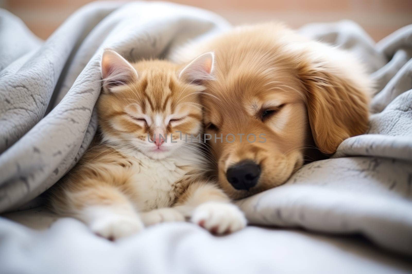 Puppy and kitten Generative AI.