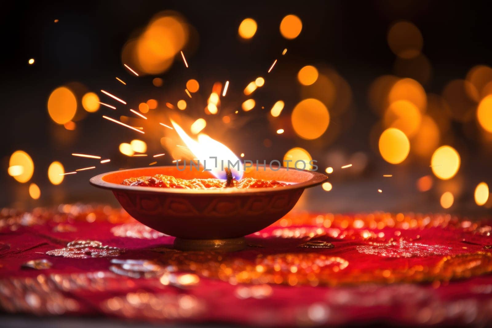 Happy Diwali Celebration concept background.