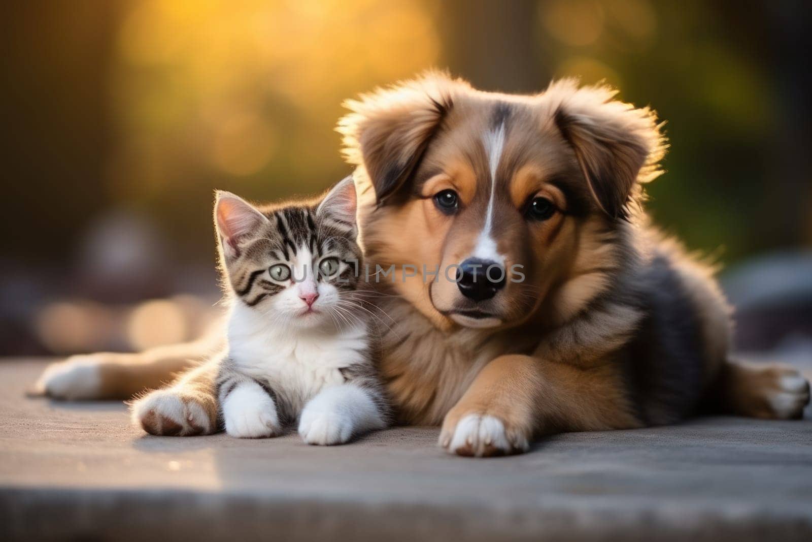 Puppy and kitten Generative AI.