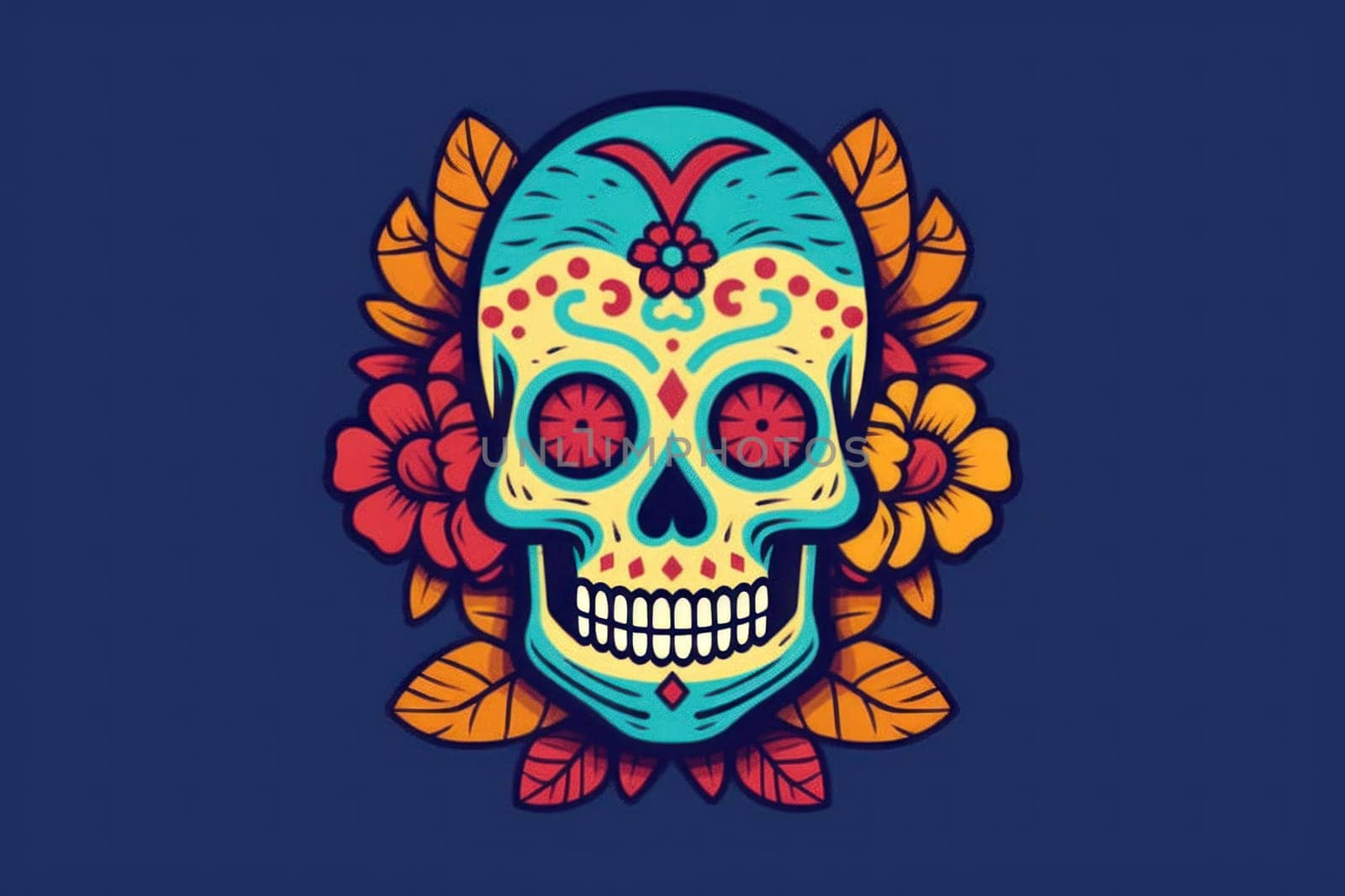 day of the dead flat logo.