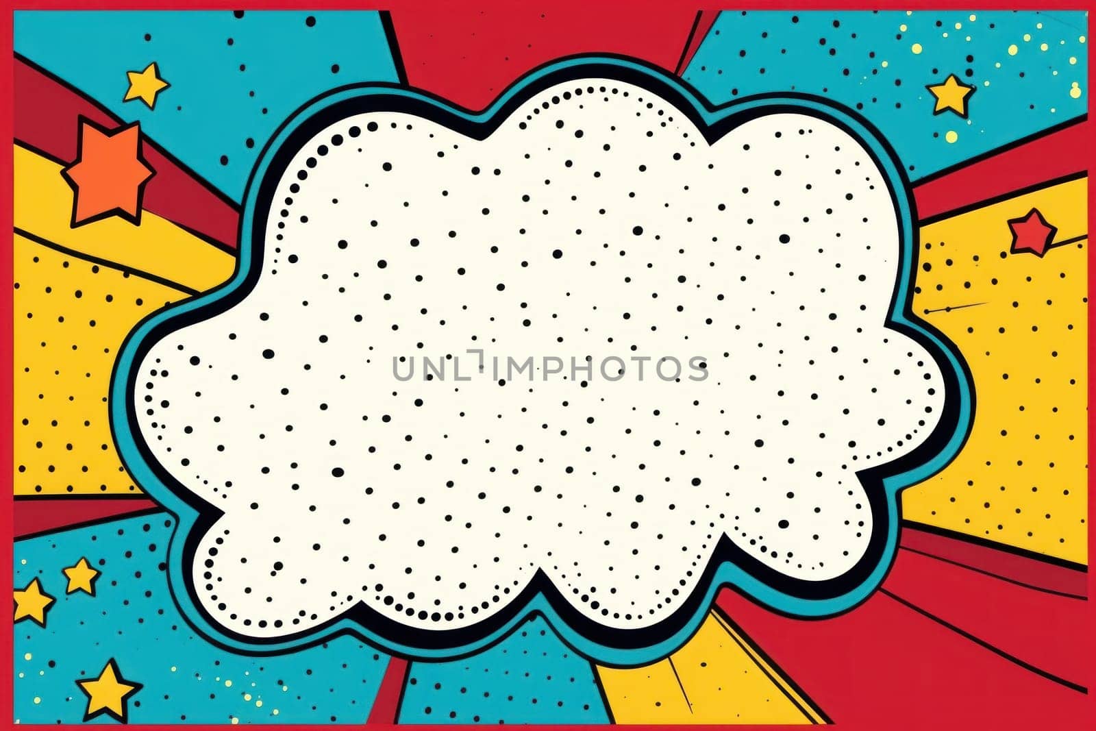 Speech bubble burst comic art illustration.