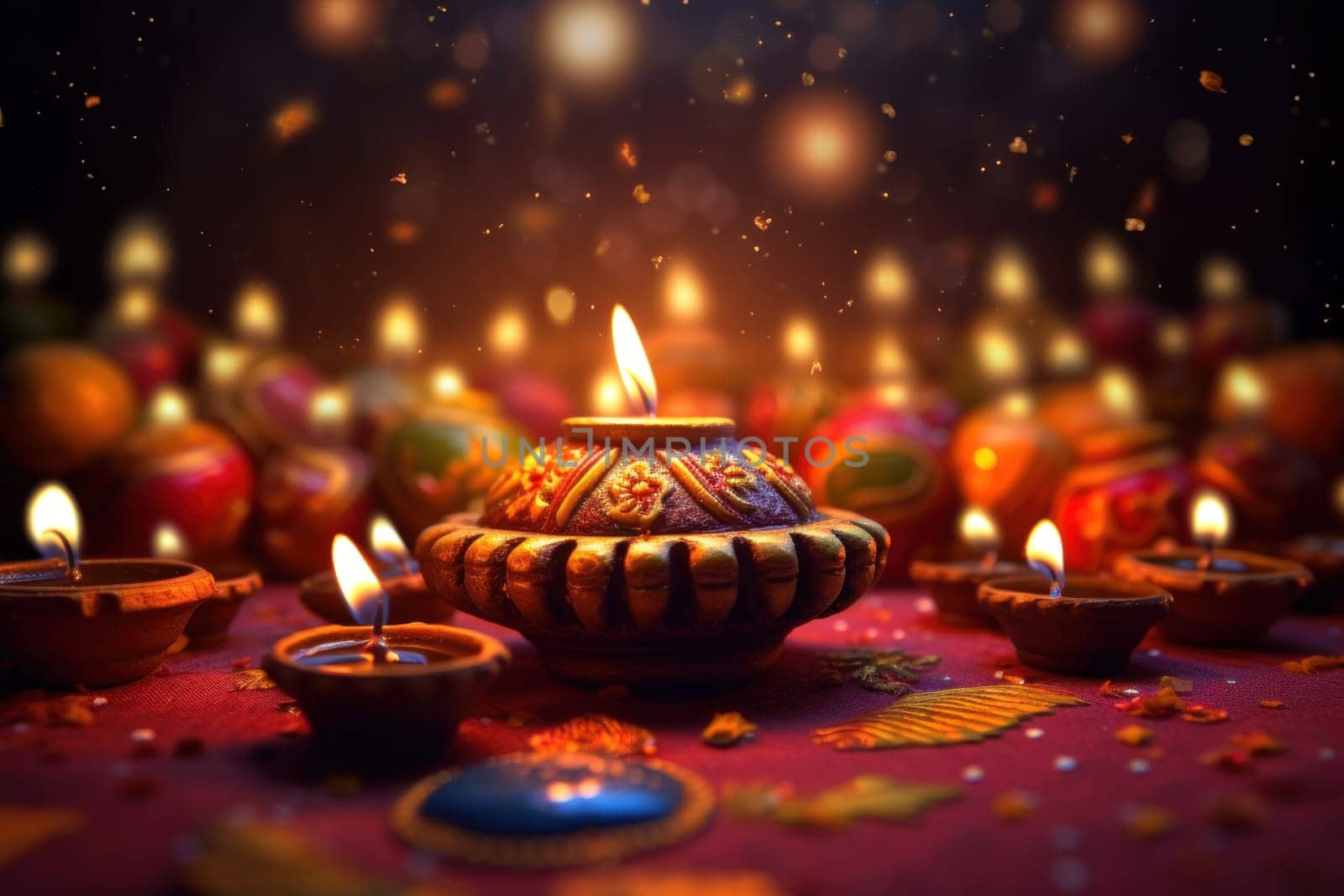 Happy Diwali Celebration concept background.