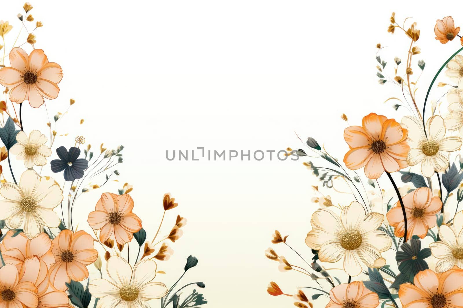 flower flora blossom background, Generative AI.