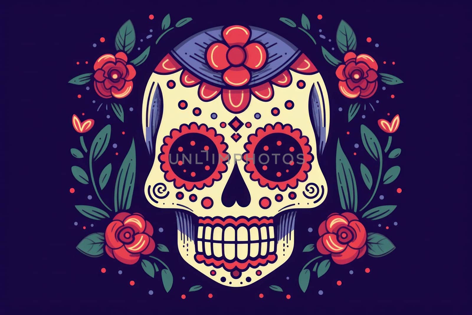 day of the dead flat logo.